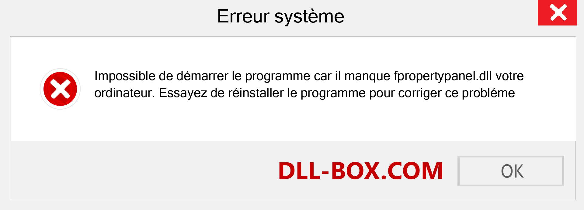 Le fichier fpropertypanel.dll est manquant ?. Télécharger pour Windows 7, 8, 10 - Correction de l'erreur manquante fpropertypanel dll sur Windows, photos, images